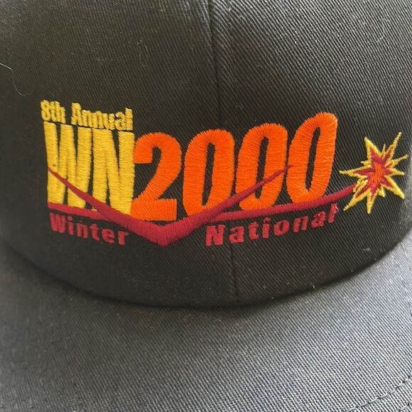 Vtg 2000 Classic Chevy Winter National 8th Annual black snap back souvenir cap - Picture 2 of 7